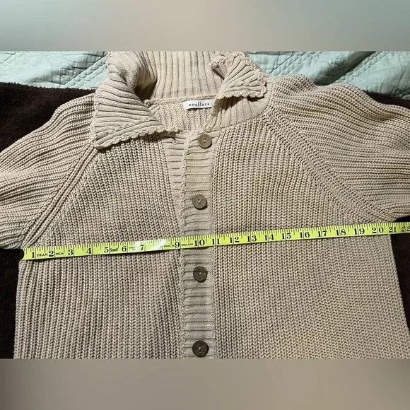 Women's Neuflora Westlock Cream Cardigan Sweater XS - Picture 9 of 9